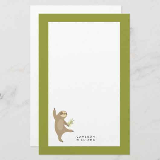 あなたの一流の|踊る怠惰|をなぜない加えて下さいか。 便箋 (正面/裏面)