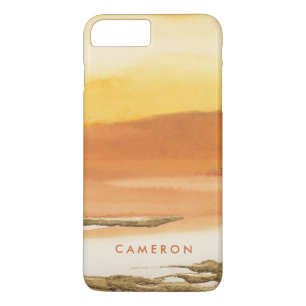 あなたの一流の 金めっきされたこはく色Iのv2抽象芸術のプリントを加えて iPhone 8 Plus/7 Plusケース