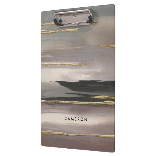 あなたの一流の|金めっきされた朝の霧IIの金ゴールドを加えて下さい クリップボード (左)