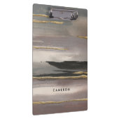 あなたの一流の|金めっきされた朝の霧IIの金ゴールドを加えて下さい クリップボード (右)