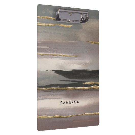 あなたの一流の|金めっきされた朝の霧IIの金ゴールドを加えて下さい クリップボード (右)