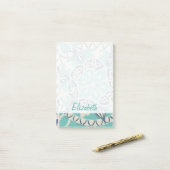 あなたの一流の|青いろうけつ染めのタイルIを加えて下さい ポストイット (デスク上)