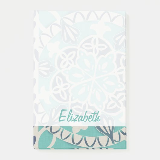 あなたの一流の|青いろうけつ染めのタイルIを加えて下さい ポストイット (正面)