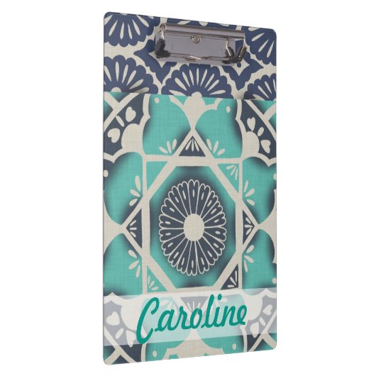 あなたの一流の|青いろうけつ染めのタイルIIを加えて下さい クリップボード (右)