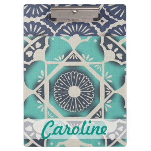 あなたの一流の 青いろうけつ染めのタイルIIを加えて下さい クリップボード