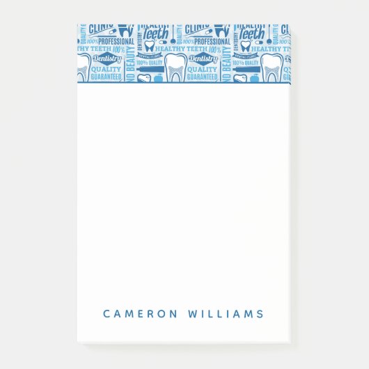 あなたの一流の|青い歯科医院パターンを加えて下さい ポストイット (正面)