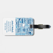 あなたの一流の|青い歯科医院パターンを加えて下さい ラゲッジタグ (裏面横)