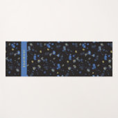 あなたの一流の|風によって吹かれる花パターンを加えて下さい ヨガマット (正面(横))