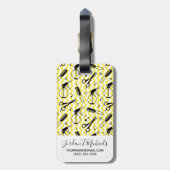 あなたの一流の|黄色い美容院用具パターンを加えて下さい ラゲッジタグ (裏面縦)