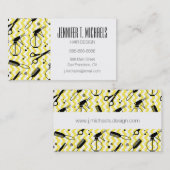 あなたの一流の|黄色い美容院用具パターンを加えて下さい 名刺 (正面/裏面)