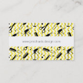 あなたの一流の|黄色い美容院用具パターンを加えて下さい 名刺 (裏面)