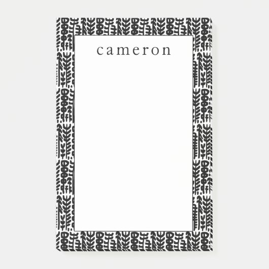 あなたの一流の|黒いインク打撃の木パターンを加えて下さい ポストイット (正面)