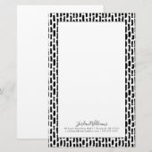 あなたの一流の|黒いブラシの打撃パターンを加えて下さい 便箋 (正面/裏面)