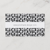 あなたの一流の|黒いブラシの打撃パターンを加えて下さい 名刺 (裏面)