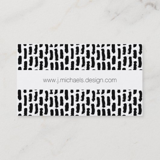 あなたの一流の|黒いブラシの打撃パターンを加えて下さい 名刺 (裏面)