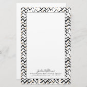 あなたの一流の|黒いブラシの打撃及び点を加えて下さい 便箋 (正面/裏面)