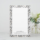 あなたの一流の|黒いブラシの打撃及び点を加えて下さい 便箋 (スタンド正面)