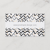 あなたの一流の|黒いブラシの打撃及び点を加えて下さい 名刺 (裏面)