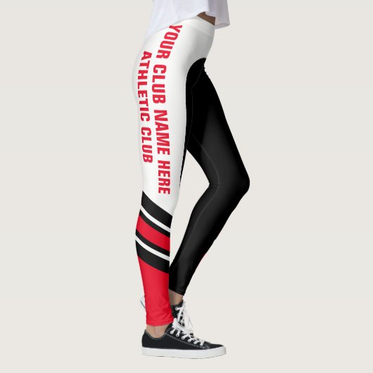"あなたの一流の"黒または白くまたは赤いレギンスを書いて下さい レギンス (右)