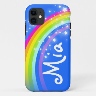 "あなたの一流の" (3手紙の)虹の青いiphoneの箱 iPhone 11 ケース