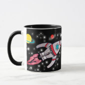 あなたの一流の(4手紙の)宇宙の赤く黒い子供は襲います マグカップ (左)