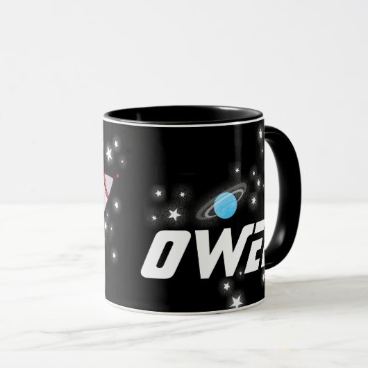 あなたの一流の(4手紙の)宇宙の赤く黒い子供は襲います マグカップ (正面右)