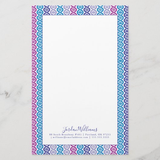 あなたの一流の| DNAパターンを加えて下さい 便箋 (正面)