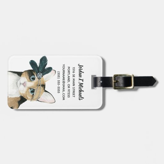 あなたの一流の| Downton猫を加えて下さい ラゲッジタグ (正面横)