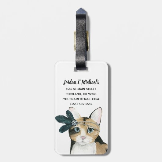 あなたの一流の| Downton猫を加えて下さい ラゲッジタグ (裏面縦)