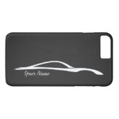 "あなたの一流の" Infiniti G37の白のシルエットを加えて下さい Case-Mate iPhoneケース (裏面(横))