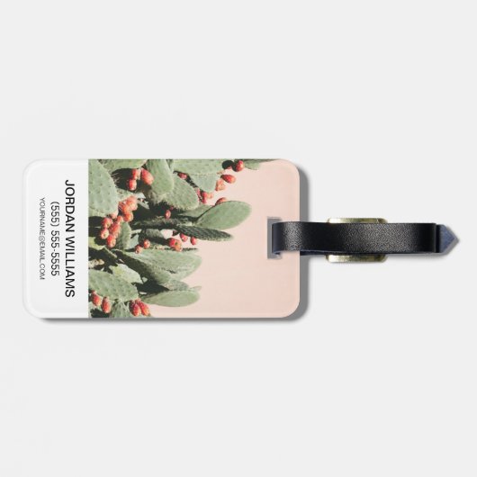 あなたの一流の| Prickleyのナシのサボテンを加えて下さい ラゲッジタグ (裏面横)