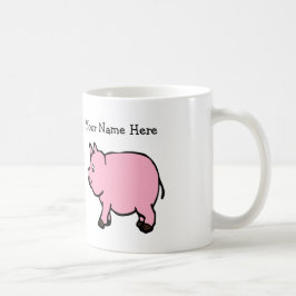 あなたの一流のPernsonlizeのピンクの小型ブタのクラシックのマグ コーヒーマグカップ