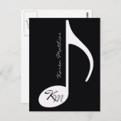 あなたの一流音楽ノートの黒 ポストカード (正面/裏面)