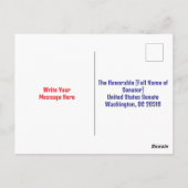 あなたの上院議員に宛てたトランプ葉書 ポストカード (裏面)