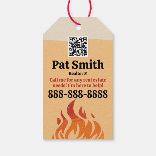あなたの不動産を実在詰めよう!ポップ・アートのBBQ ギフトタグ (裏面)