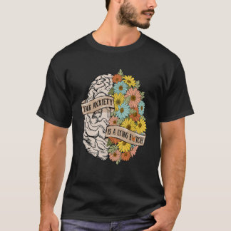 あなたの不安は嘘をつく 脳の花 健康 脳 Tシャツ