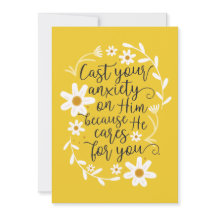 あなたの不安を彼にゆだねなさい。彼があなたを気にかけておられるのだから。