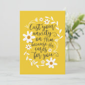 あなたの不安を彼にゆだねなさい。彼があなたを気にかけておられるのだから。 カード (スタンド正面)