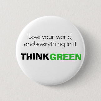 あなたの世界およびそれのすべてを愛して下さい。 環境を考える 缶バッジ
