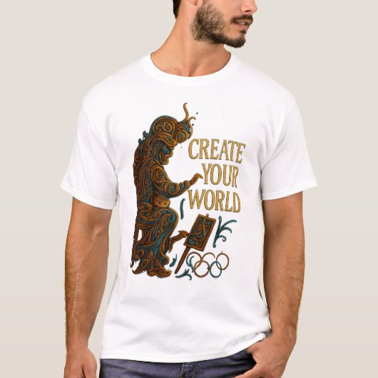 あなたの世界を創造せよ - 装飾芸術家のデザイン Tシャツ (正面)
