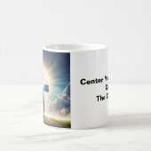 あなたの世界を十字架の上に集中させる コーヒーマグカップ (中央)