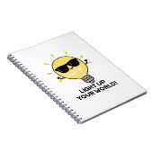 あなたの世界を明るくしよう 面白い ポジティブな電球パン ノートブック (右側)