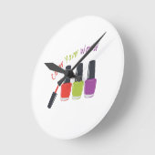 あなたの世界を着色して下さい ラウンド壁時計 (傾斜)