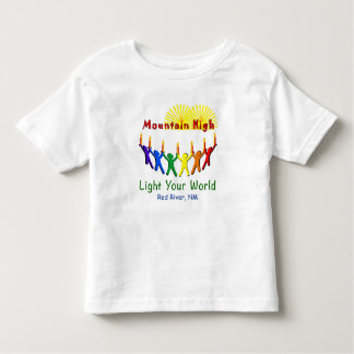 あなたの世界山の高い幼児のTシャツをつけて下さい トドラーTシャツ