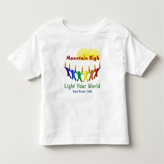 あなたの世界山の高い幼児のTシャツをつけて下さい トドラーTシャツ (正面)