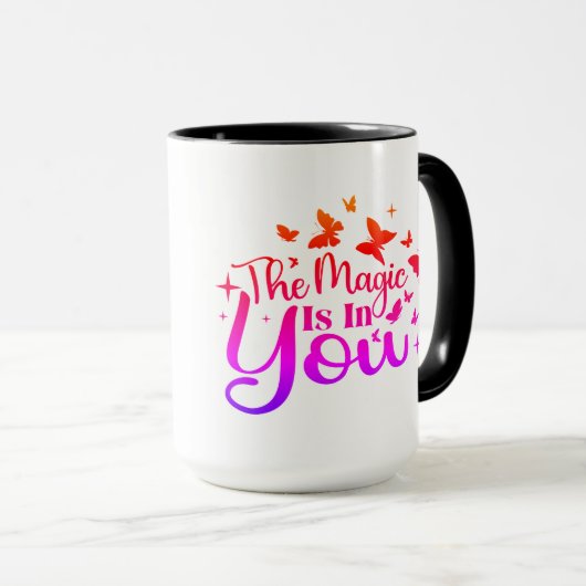"あなたの中に魔法はあります" オーダーメイドコーヒー マグカップ (正面右)