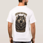 あなたの中の力を解放せよ - 強さは内にあり Tシャツ (裏面)