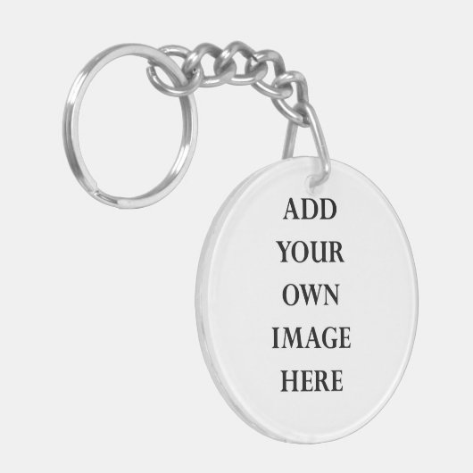 あなたの二重味方された円のkeychainをカスタマイズ キーホルダー (正面左)