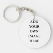 あなたの二重味方された円のkeychainをカスタマイズ キーホルダー (正面)