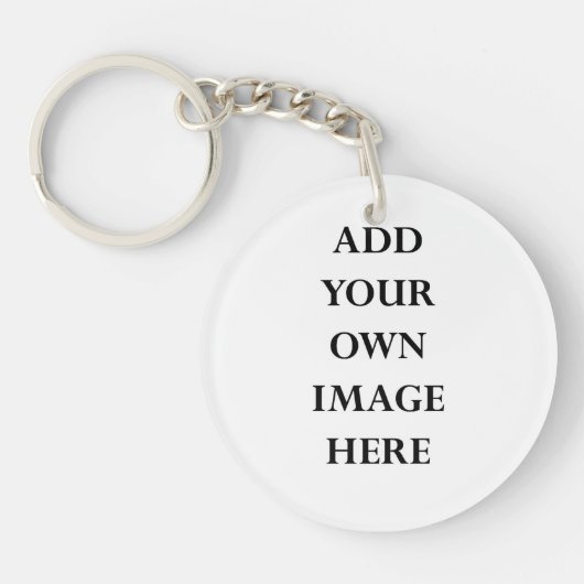 あなたの二重味方された円のkeychainをカスタマイズ キーホルダー (正面)